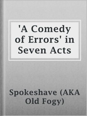 cover image of 'A Comedy of Errors' in Seven Acts